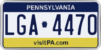 PA license plate LGA4470