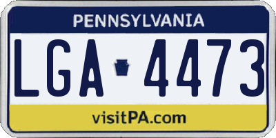 PA license plate LGA4473