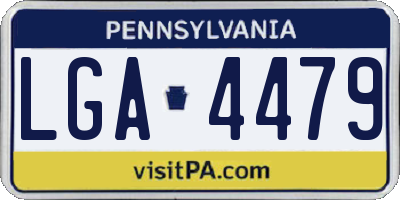 PA license plate LGA4479