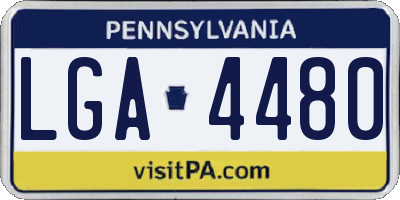 PA license plate LGA4480