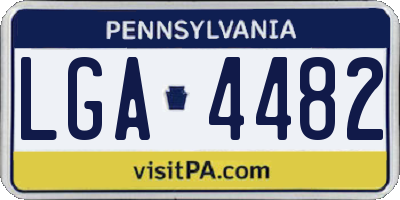 PA license plate LGA4482