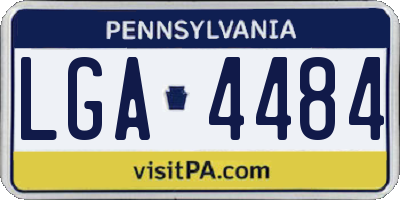 PA license plate LGA4484
