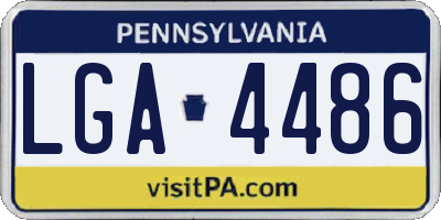 PA license plate LGA4486