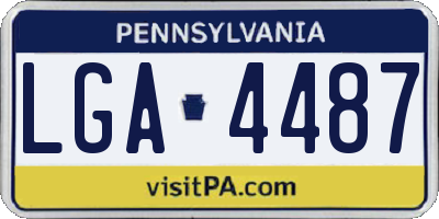 PA license plate LGA4487