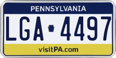 PA license plate LGA4497