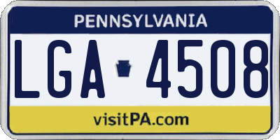 PA license plate LGA4508