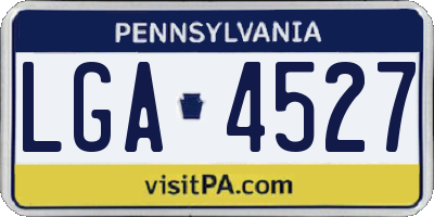 PA license plate LGA4527