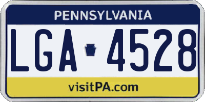 PA license plate LGA4528