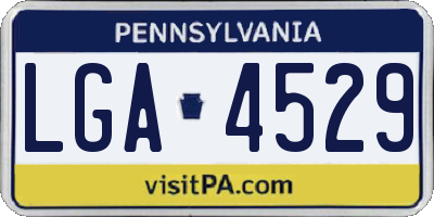 PA license plate LGA4529
