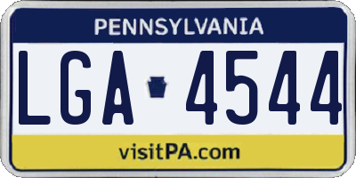 PA license plate LGA4544