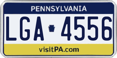 PA license plate LGA4556