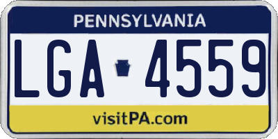 PA license plate LGA4559