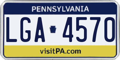 PA license plate LGA4570