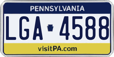 PA license plate LGA4588