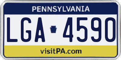 PA license plate LGA4590