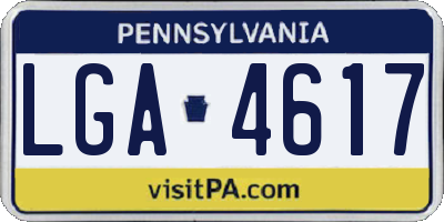 PA license plate LGA4617