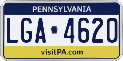PA license plate LGA4620