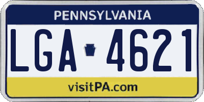 PA license plate LGA4621