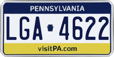 PA license plate LGA4622