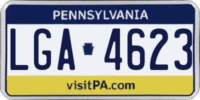 PA license plate LGA4623