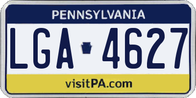 PA license plate LGA4627