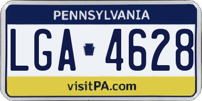 PA license plate LGA4628