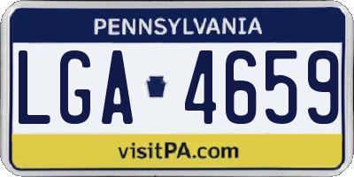 PA license plate LGA4659