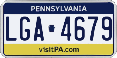 PA license plate LGA4679