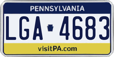 PA license plate LGA4683