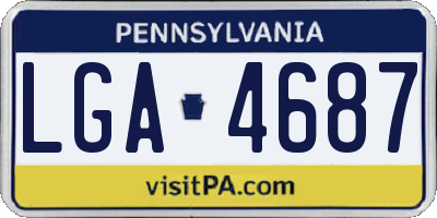 PA license plate LGA4687
