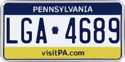 PA license plate LGA4689
