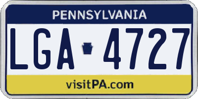 PA license plate LGA4727