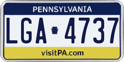 PA license plate LGA4737