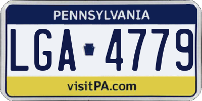 PA license plate LGA4779