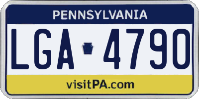 PA license plate LGA4790