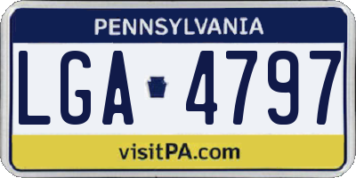 PA license plate LGA4797
