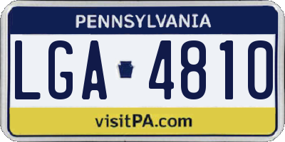 PA license plate LGA4810