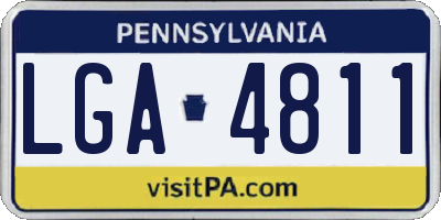 PA license plate LGA4811