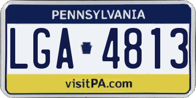 PA license plate LGA4813