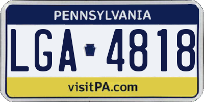 PA license plate LGA4818
