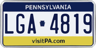 PA license plate LGA4819