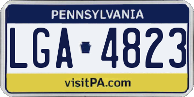 PA license plate LGA4823