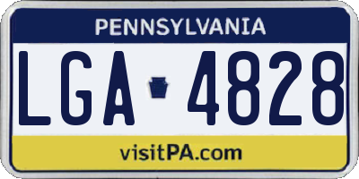 PA license plate LGA4828