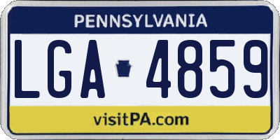 PA license plate LGA4859