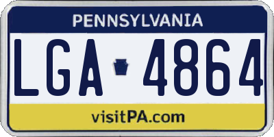 PA license plate LGA4864