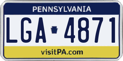 PA license plate LGA4871
