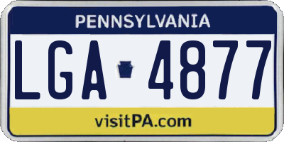 PA license plate LGA4877