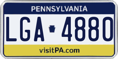 PA license plate LGA4880