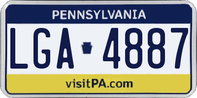 PA license plate LGA4887