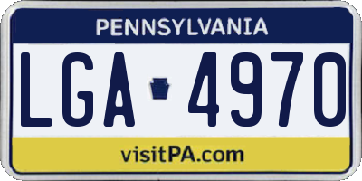 PA license plate LGA4970
